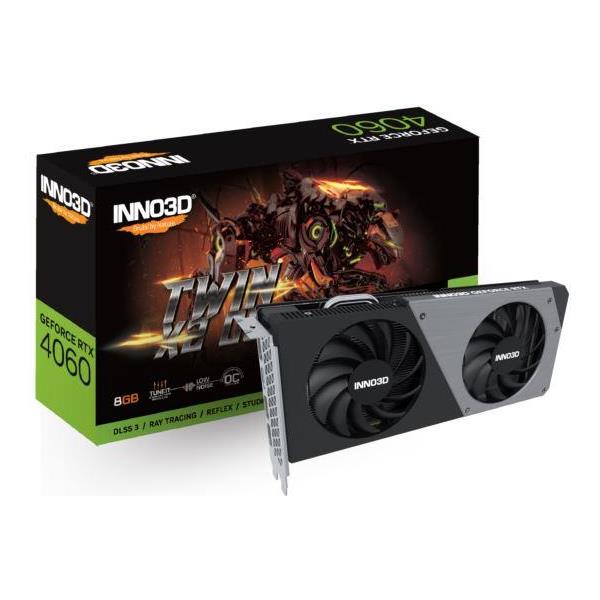 INNO3D GeForce RTX 4060 TWIN X2 OC, 8GB GDDR6, N40602-08D6X1730