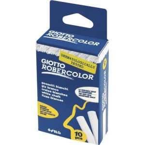 Kreda školska okrugla besprašna fi-10mm pk10 Giotto Fila 5368 bijela blister8000825536809