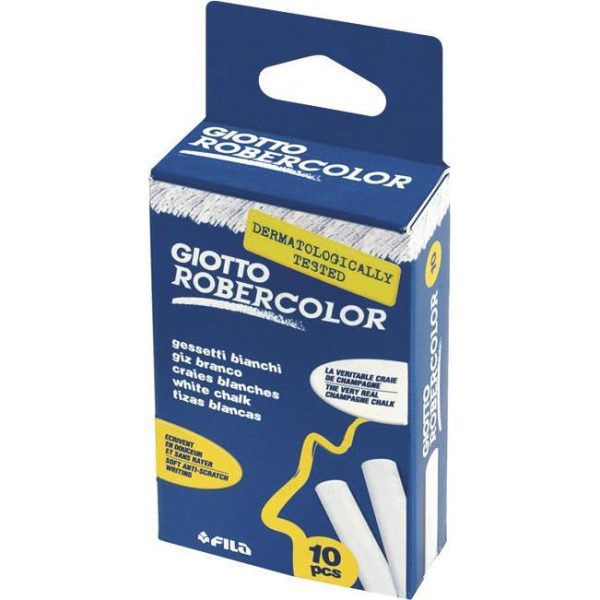 Kreda školska okrugla besprašna fi-10mm pk10 Giotto Fila 5368 bijela blister8000825536809