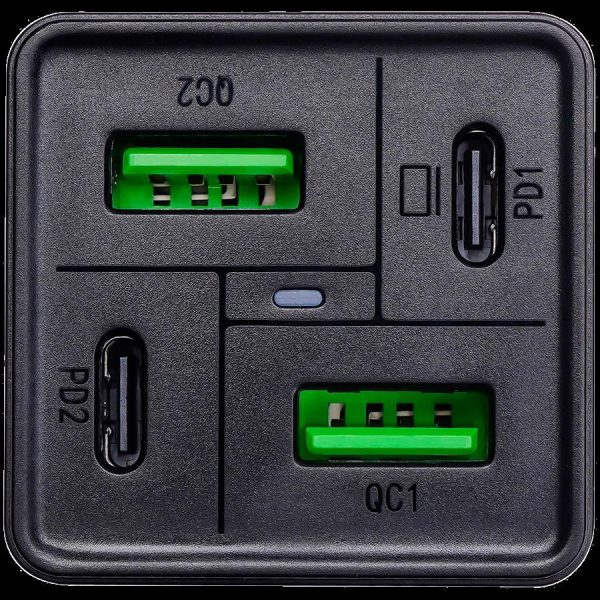 Punjač USB AK-CH-17 Charge Brick 2x USB-A + 2x USB-C PD 5-20 V / max 3.25A 65W Quick Charge 4+ - Slika 3