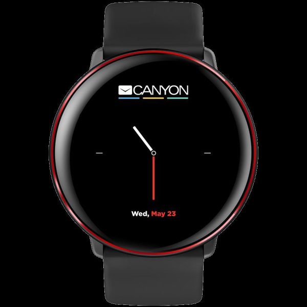 CANYON Marzipan SW-75, Smart watch, 1.22inches IPS full touch screen, aluminium+plastic body,IP68 waterproof, multi-sport mode with swimming mode, compatibility with iOS and android,black-red body wit - Slika 2