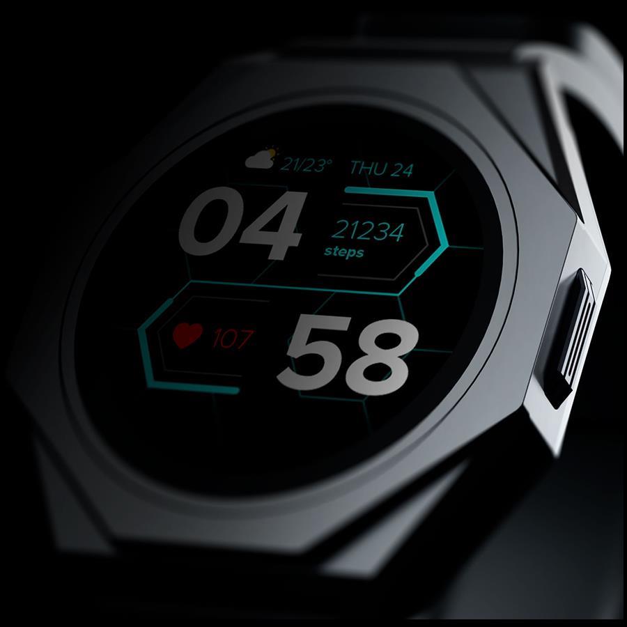 CANYON Otto SW-86, Smart watch Realtek 8762DK LCD 1.3'' LTPS 360X360px, TP G+F 1+gesture 192KB Li-ion polymer battery 3.7v 280mAh,Gun aluminum alloy case middle frame+plastic bottom case+black silicon