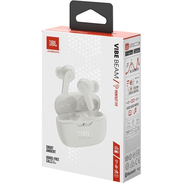 JBL Vibe Beam BT5.0 In-ear bežične slušalice s mikrofonom, bijele, JBLVBEAMWHT - Slika 2
