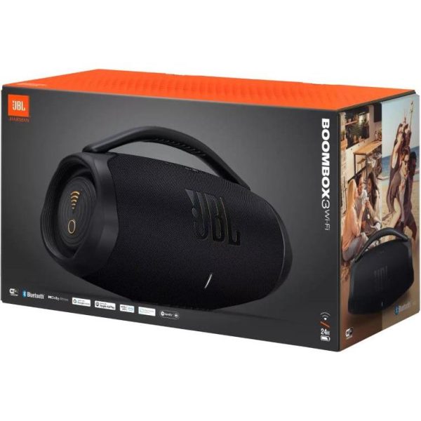 JBL Boombox 3 Wi-Fi zvučnik, 1x 80W/ 2x 40W 2x 20W RMS (AC mode) Wi-Fi/BT/USB, IP67, crni, JBLBB3WIFIBLKEP - Slika 4