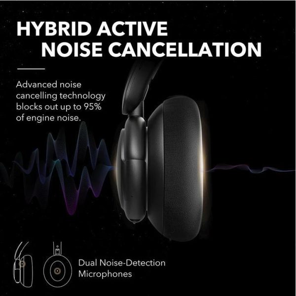 Anker Soundcore Life Q30 naglavne bežične BT5.0 slušalice s mikrofonom, ANC, Aux-in, Hi-Res, 60h, EQ, putna torbica, crne, A3028011 - Slika 3