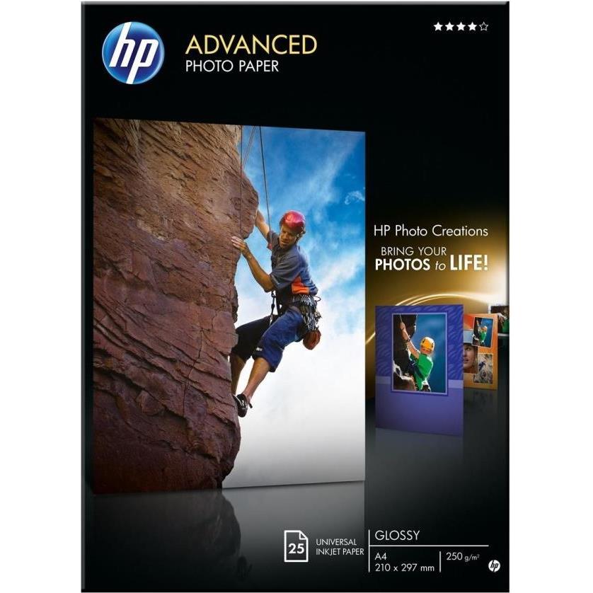 Papir HP Q5456A advanced glossy photo A4 250g 25L, Q5456A