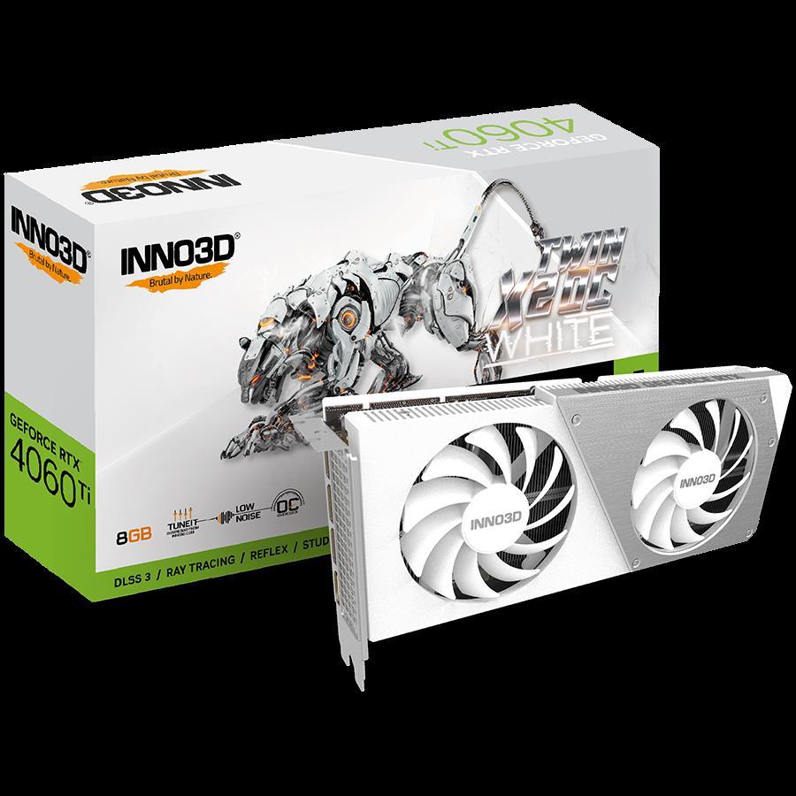 INNO3D GEFORCE RTX 4060 Ti TWIN X2 OC WHITE (2565MHz/ 18Gbps) / 8GB GDDR6 / 128-bit / DP+DP+DP+HDMI / VA53W / AD1066711 - Slika 2