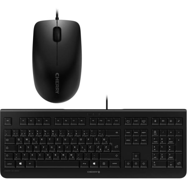 Cherry DC 2000 tipkovnica + miš, USB, crna