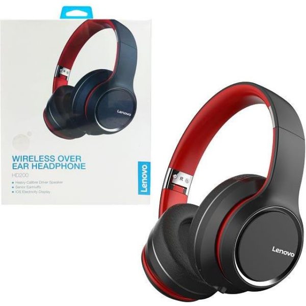 LENOVO SLUŠALICE BLUETOOTH HD200 crno-crvene, 6970648211530