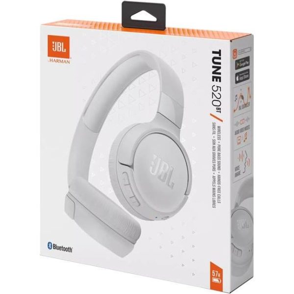 JBL Tune 520BT BT5.0 naglavne bežične slušalice s mikrofonom, bijele, JBLT520BTWHTEU - Slika 5