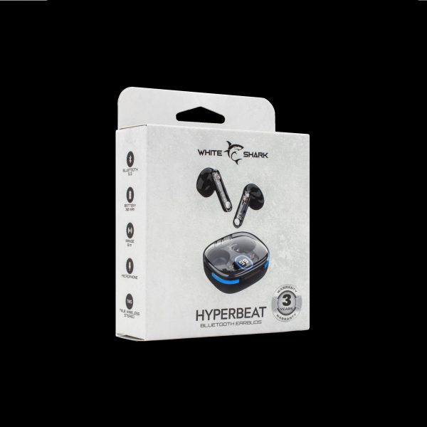 White Shark EARBUDS Slušalice + mikrofon Bluetooth GEB-TWS37 HYPERBEAT Crne - Slika 3