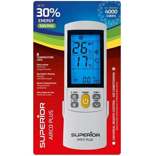 SUPERIOR UNIVERZALNI DALJINSKI UPRAVLJAČ ZA KLIME AIRCO PLUS