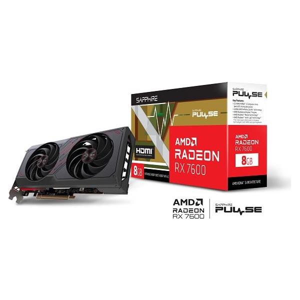 Sapphire Pulse RX 7600 Gaming OC, 8GB GDDR6