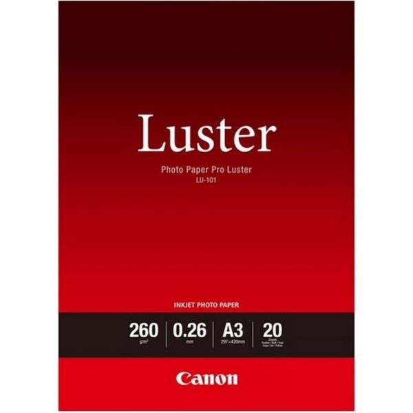 Canon Photo 	Luster Paper LU101 - A3- 20L