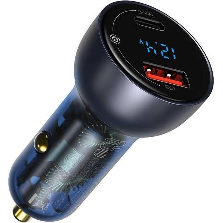 Auto punjač BASEUS USB + Type C QC3.0 PD 65W tarnish CCKX-C0A/VCKX65C