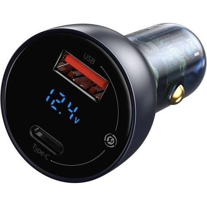 Auto punjač BASEUS USB + Type C QC3.0 PD 65W tarnish CCKX-C0A/VCKX65C - Slika 3