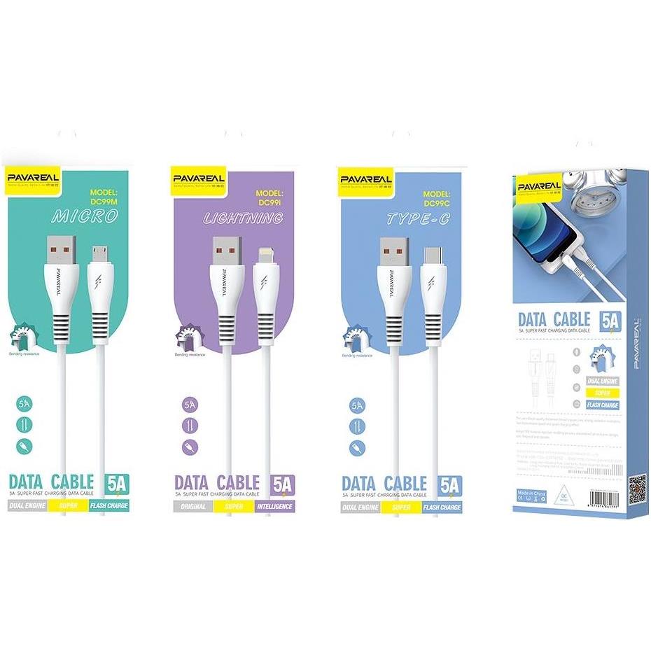 Kabel PAVAREAL USB - Micro 5A PA-DC99M 1 m. bijeli - Slika 2