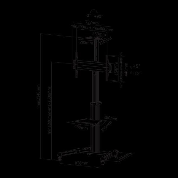 PODNI MOBILNI STALAK SBOX FS-446