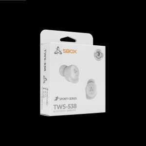 EARBUDS Slušalice + mikrofon SBOX Bluetooth EB-TWS538 Bijele