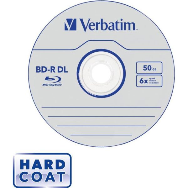 DVD Blu-Ray Verbatim BD-R DL 6× 50GB White Blue Surface Scratch Guard Plus 10 pack spindle - Slika 2