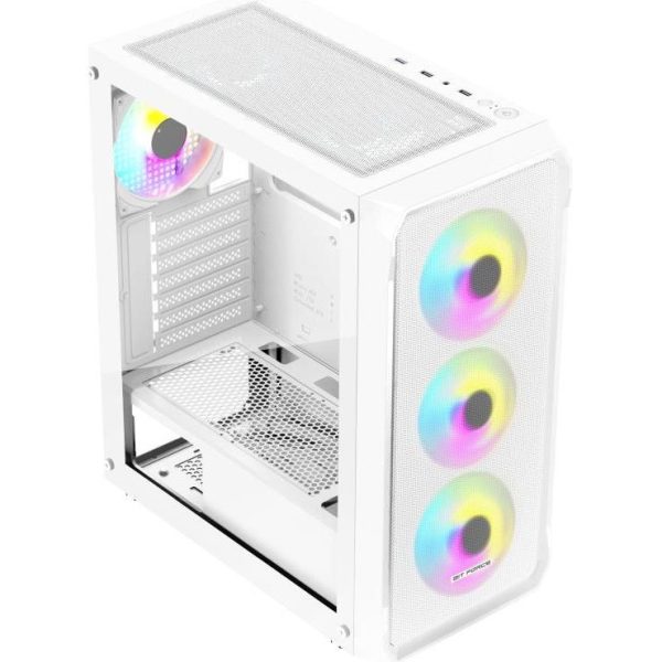 Bit Force SWAN ARGB-4 Gaming Midi Tower ATX kućište bez napajanja, bijelo - Slika 3