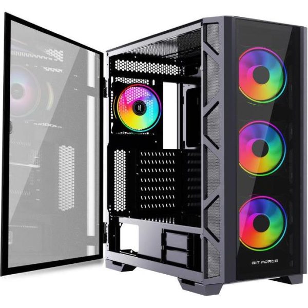 Bit Force GIANT ARGB-TG4 Gaming E-ATX, Full-Tower kućište bez napajanja, crno - Slika 4