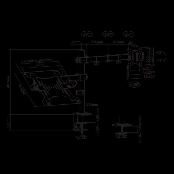STOLNI STALAK SBOX LCD-LM01-2