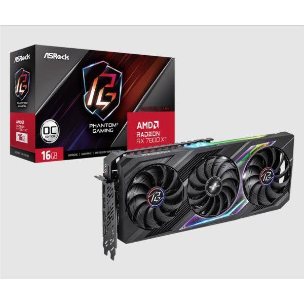 Asrock Radeon RX 7800 XT Phantom Gaming 16GB OC, 16GB GDDR6