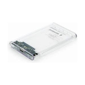 Gembird USB 3.0 2.5'' enclosure, for 9.5 mm drive, transparent plastic
