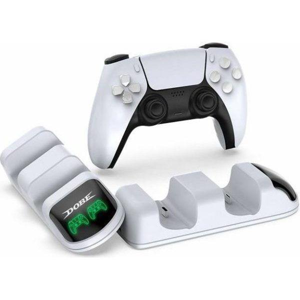 STALAK ZA PS5 S DUAL DOCK PUNJAČEM ZA PS5 KONTROLERE DOBE TP5-0507 BIJELI - Slika 2
