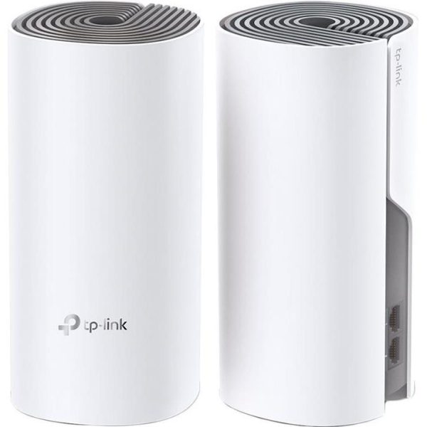 AC1200 Whole-Home Mesh Wi-Fi System, Qualcomm CPU, 867Mbps at 5GHz+300Mbps at 2.4GHz, 2 10/100Mbps Ports, 2 internal antennas,MU-MIMO,Beamforming,Parental Controls, Quality of Service,DECO-E4(2-PACK)