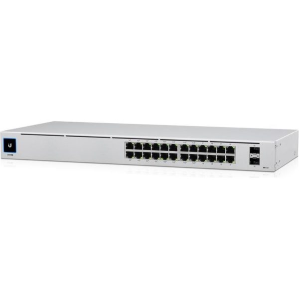Ubiquiti USW-24-POE Gigabit Layer 2 switch with twenty-four Gigabit Ethernet ports including sixteen auto-sensing 802.3at PoE+ ports, and two SFP ports, USW-24-POE-EU - Slika 2