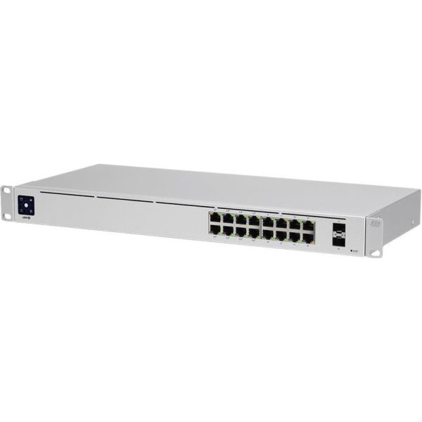 Ubiquiti USW-16-PoE 16-port Layer 2 PoE switch, 8 x GbE PoE+, 8 x GbE ports, 2 x 1G SFP ports, 42W total PoE Power, fanless, silent cooling, ESD/EMP protection, USW-16-POE-EU - Slika 2