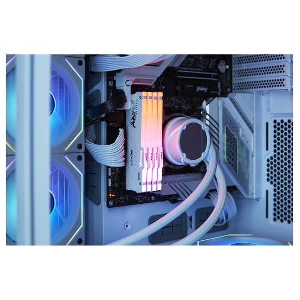 Kingston DRAM 64GB 6000MT/s DDR5 CL40 DIMM (Kit of 2) FURY Beast White RGB XMP KF560C40BWAK2-64