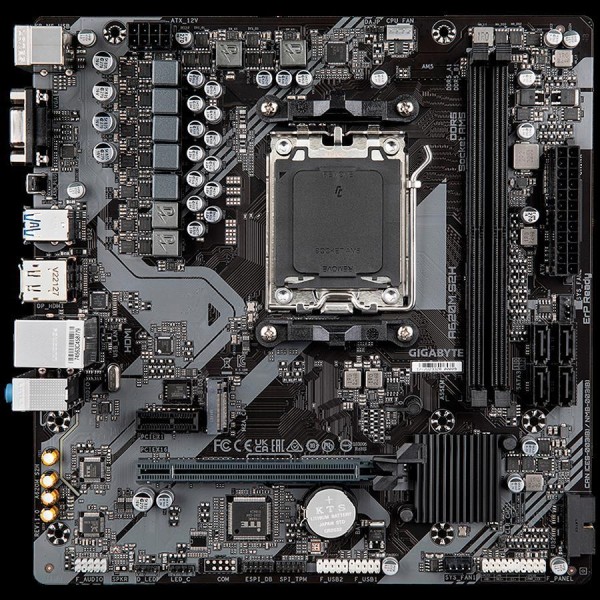 GIGABYTE Main Board Desktop AM5 2 x DDR5 2 x DDR5 4 x SATA 1 x D-Sub 1 x DisplayPort 1 x HDMI port Micro ATX
