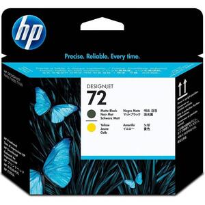 HP 72 Printhead black matte and yellow, C9384A
