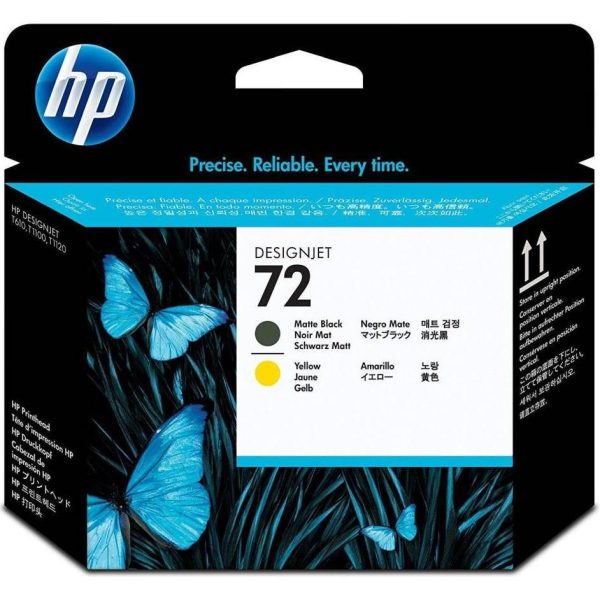 HP 72 Printhead black matte and yellow, C9384A