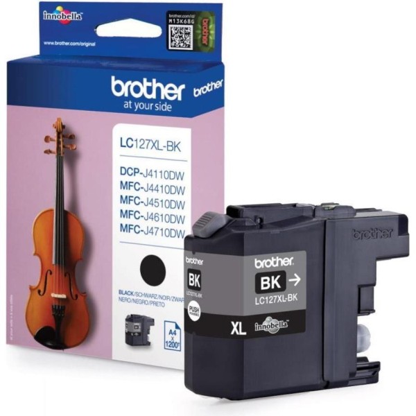 BROTHER LC127XLBK ink black 1200pages, LC127XLBK