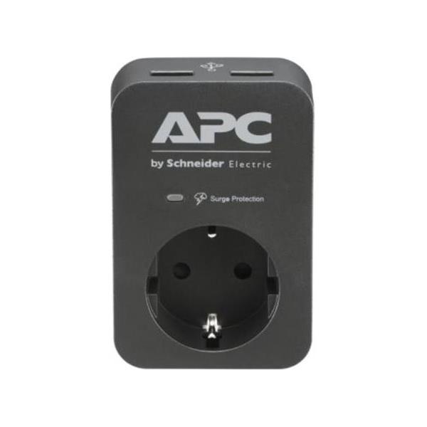 APC Essential SurgeArrest 1 Outlet 2 USB Ports Black 230V Germany, PME1WU2B-GR - Slika 4