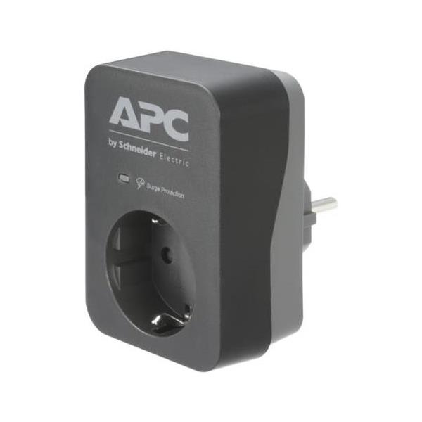 APC Essential SurgeArrest 1 Outlet Black 230V Germany, PME1WB-GR