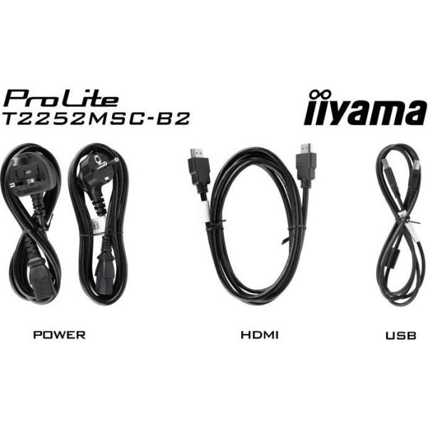 IIYAMA Monitor LED T2252MSC-B2 21.5" IPS TOUCH Capacitive 1920 x 1080, 250 cd/m2, 1000:1, 5ms, Touch points 10, Touch method stylus, finger, glove, Touch interface, T2252MSC-B2 - Slika 4