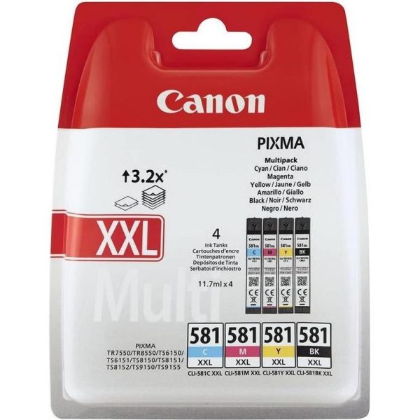 Canon tinta CLI-581 CMYBK XXL- Mulitpack, 1998C005