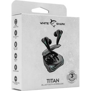 White Shark EARBUDS Slušalice + mikrofon Bluetooth GEB-TWS96 TITAN Crne ANC
