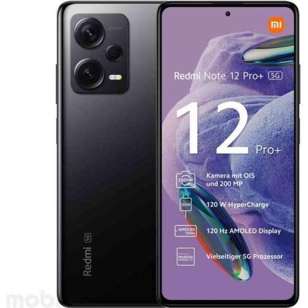 Mobitel XIAOMI REDMI NOTE 12 PRO+ 5G, 8/256, Crni, 167521