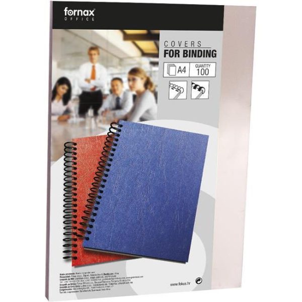 Korice za spiralni uvez 150my pvc A4 pk100 Fornax prozirne, 000001155
