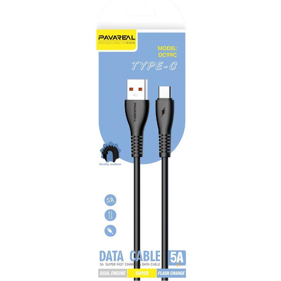 PAVAREAL cable USB to Type C 5A PA-DC99C 1 m. black