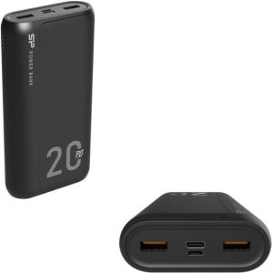 Silicon Power punjač Powerbank QS15, 20000mAh, 18W, 2×USB-A (QC3.0)/1×USB-C (PD)/Micro USB, crni, SP20KMAPBKQS150K