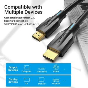 HDMI KABEL 2.1 8K VENTION 2 m AANBH CRNI