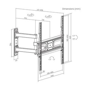 SBOX izvlačno okretni nosač 32"-55", do 35kg, PLB-3644-2