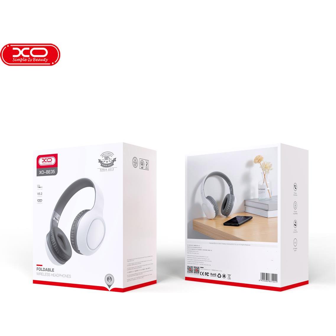 Slušalice XO BT BE35 white-gray, BE35 - Slika 2